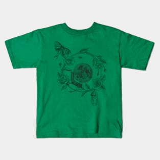 Lunar Moth Cycle Kids T-Shirt